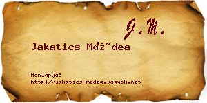 Jakatics Médea névjegykártya